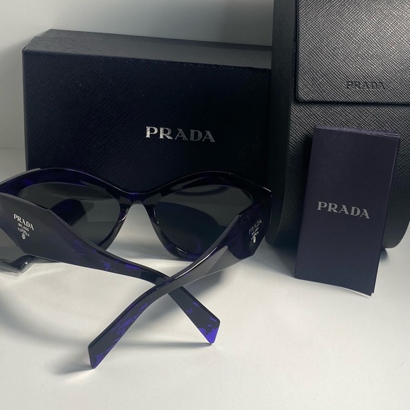 New-Prada Symbole sunglasses SPR07Y Acetate frame abstract violet Sunglass - Picture 11 of 16